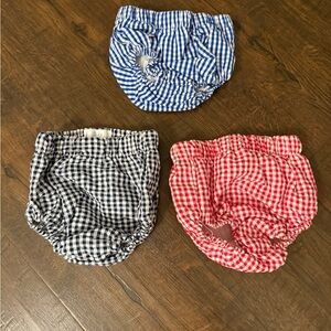 Handmade Gingham Baby Bloomers - Blue, Navy, Red